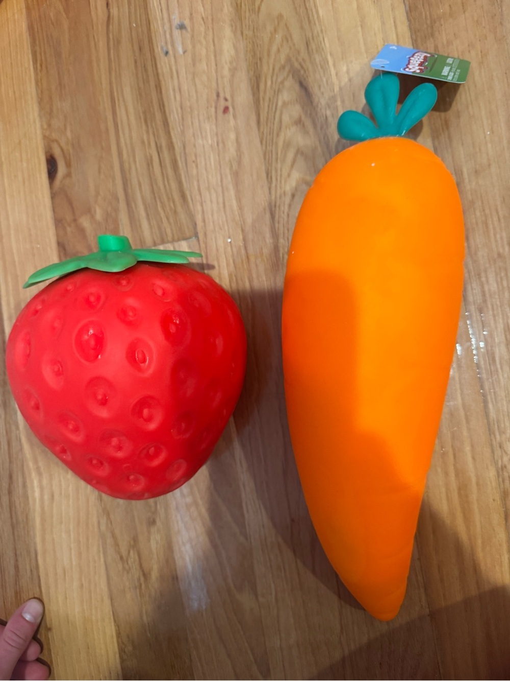Squishy carrot and strawberry